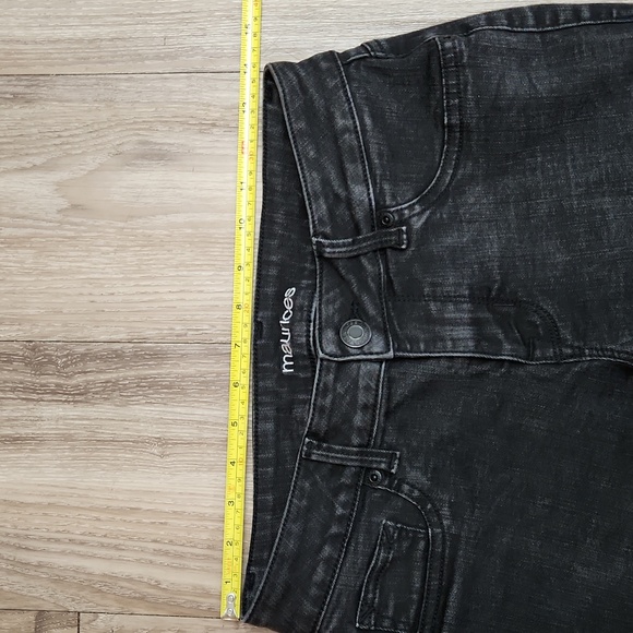 Maurices Black Stretchy Jeans Women's Medium Black Acid Wash Denim Jeans L29" - Picture 10 of 15